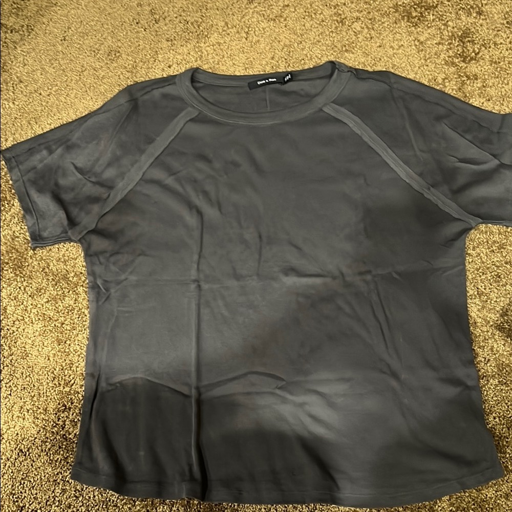 Doe & Rae Black Short Sleeve Top